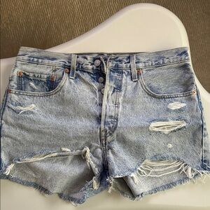 Levi’s ripped jeans shorts